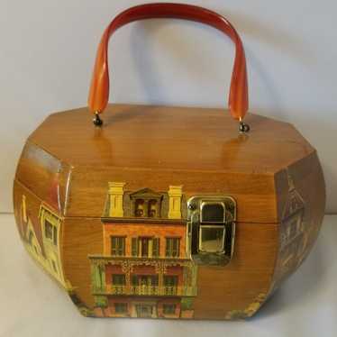 Vintage bakelite box purse - Gem