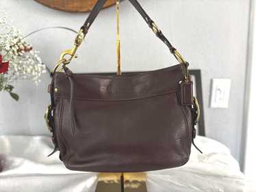 バッグ Vintage Coach mini Zoe Hobo Shoulder Bag Coach Vintage East West Zoe Legacy Black Leather Hobo