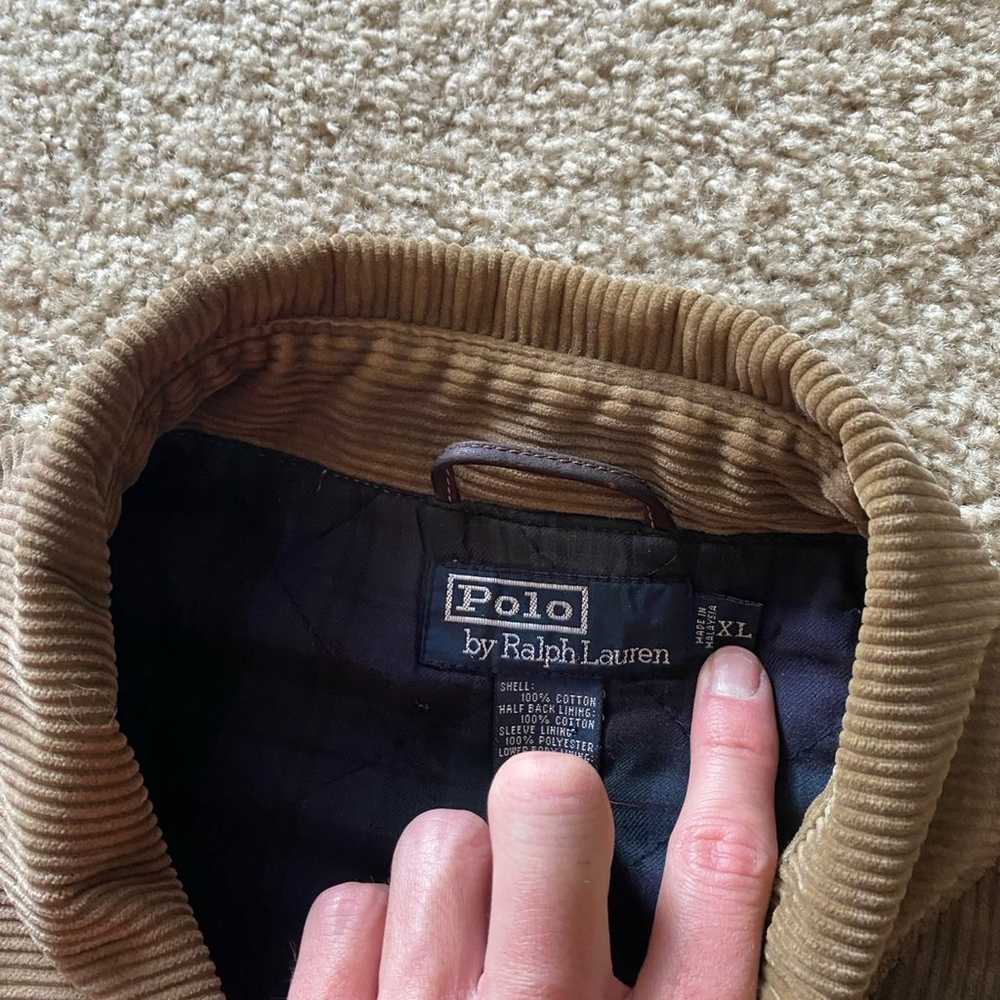 Vintage Polo Ralph Lauren Corduroy Coat Jacket Si… - image 3