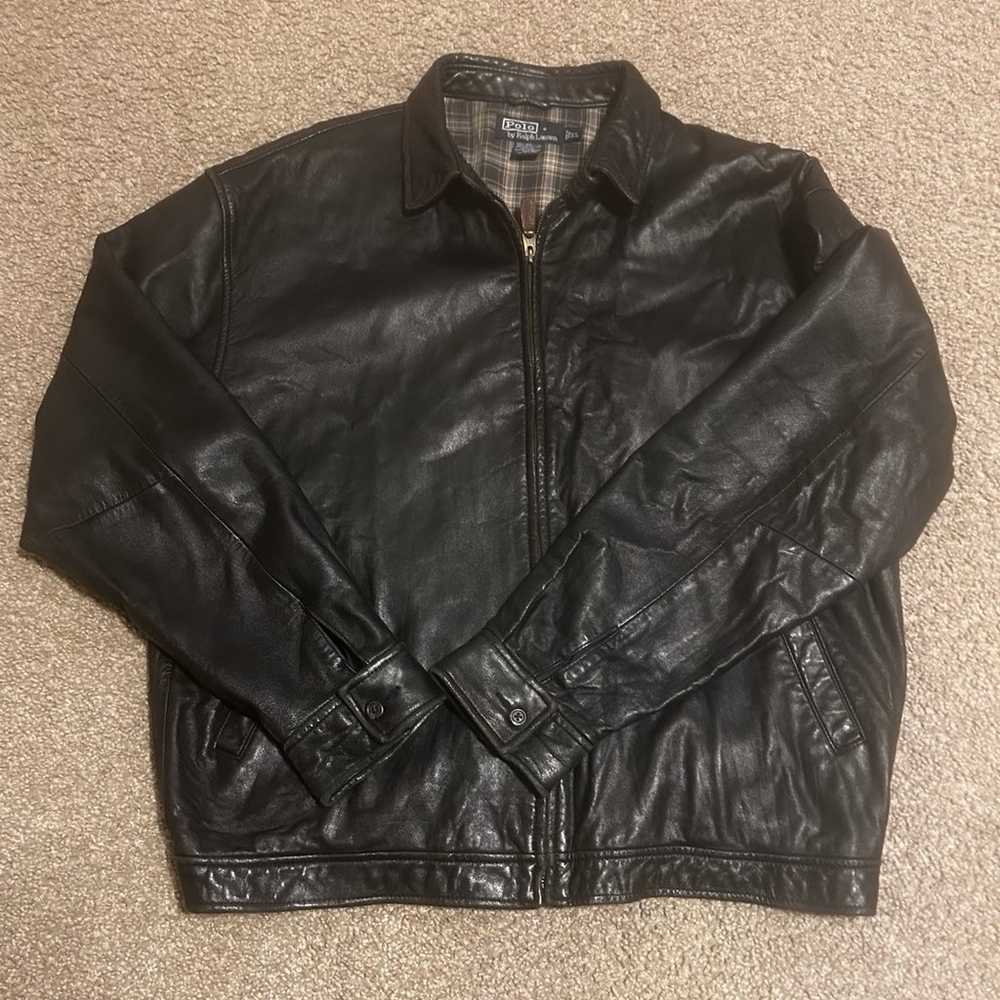 Vintage Polo Ralph Lauren Leather Jacket Size Men… - image 1