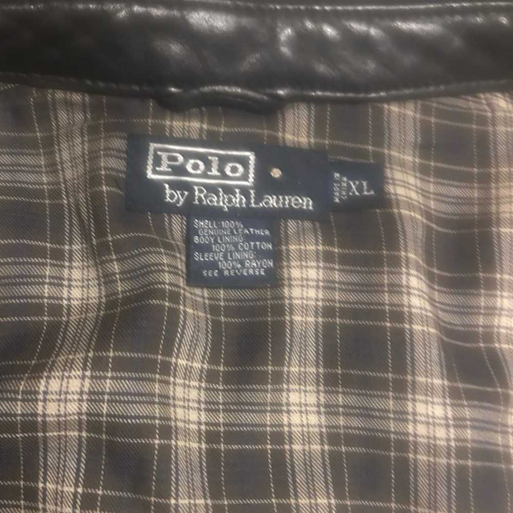 Vintage Polo Ralph Lauren Leather Jacket Size Men… - image 2