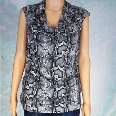 Michael Kors Python Cowl Neck Top Size Medium - image 1