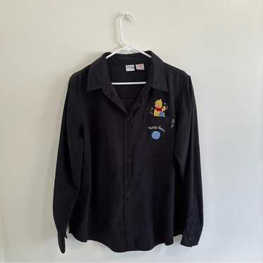 Vintage Disney Winnie The Pooh Button Up Xl - image 1