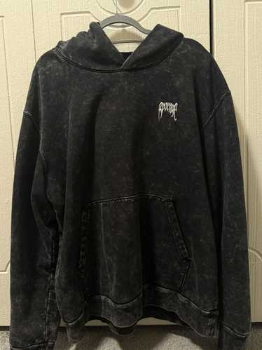 【REVENGE】STONE GREY ALLOVER EMBROIDERED LOGO HOODIE Revenge Arc Logo Hoodie Gray - Buy at Hypeneedz