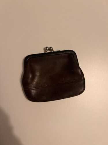 小物 Old Coach kiss lock coin purse Leather Vintage Coach Kisslock Change Purse Coin Pouch Brown Leather