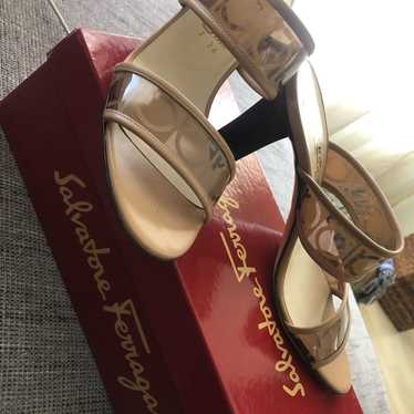 Salvatore ferragamo tan sandals - Gem