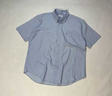 90's Yves Saint Laurent YSL Men's Check Short Sleeve Shirt