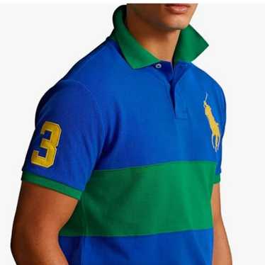 Polo By Ralph Lauren Men's Blue And Green Polo Sh… - image 1