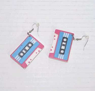 Retro Mixtape Earrings 70's 80's 90's Themed Party