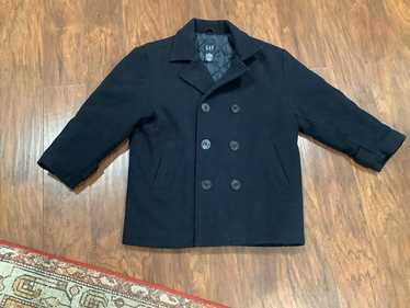ジャケット・アウター 90s OLD GAP pea coat 10 botton navy M Vintage Women's Gap Navy Blue Lined Peacoat Double Breasted