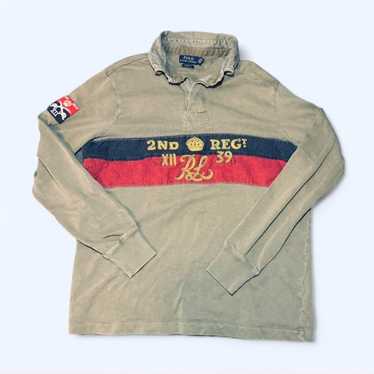 Vintage 90’s Polo Ralph Lauren Olive Long Sleeve … - image 1