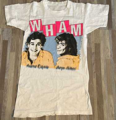 WHAM, George Michael t-shirt, vintage rare white tee,… - Gem