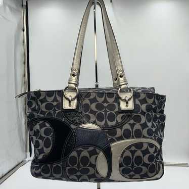 希少✨COACH Y2K Denim Signature Tote Bag Y2k coach denim - Gem