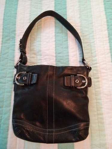 バッグ Coach Small Soho Black Leather Shoulder Crinkle Patent Leather Soho Bag 25: Handbags: Amazon.com