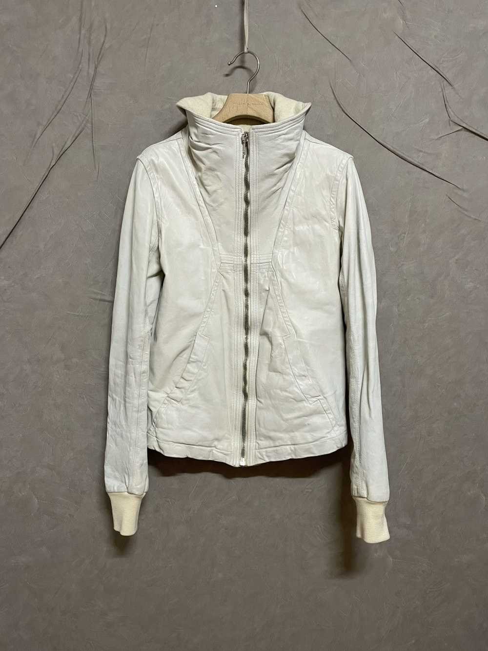 Rick Owens M / Rick owens archive high neck leather jacket