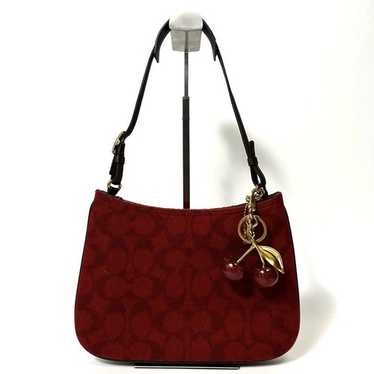 Coach Soho Swingpack Red Mini Signature Jacquard Leather