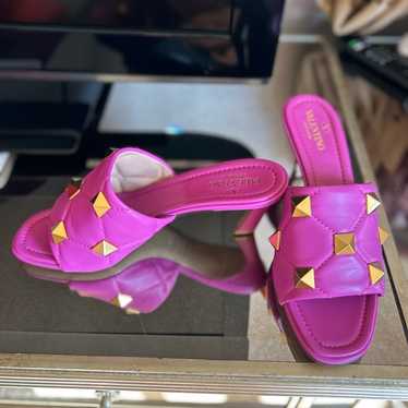 VALENTINO★Roman Stud レザー ミュール キルティング 3色 Valentino rockstud roman stud - Gem