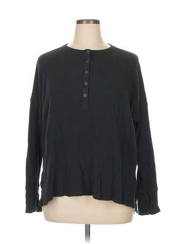 OFFLINE by Aerie Women Black Long Sleeve Henley XL - image 1