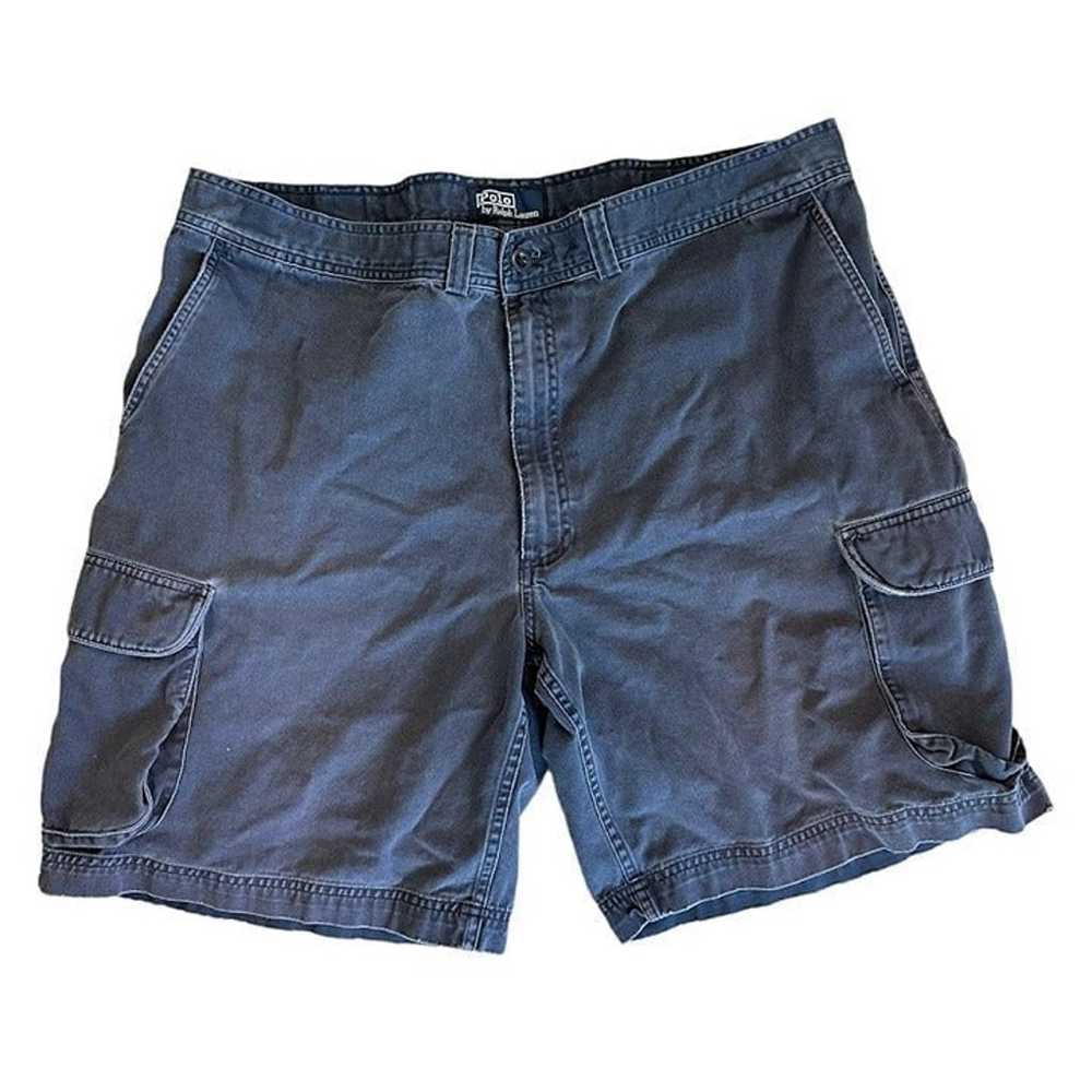 Vintage Polo Ralph Lauren Cotton Cargo Shorts Nav… - image 1