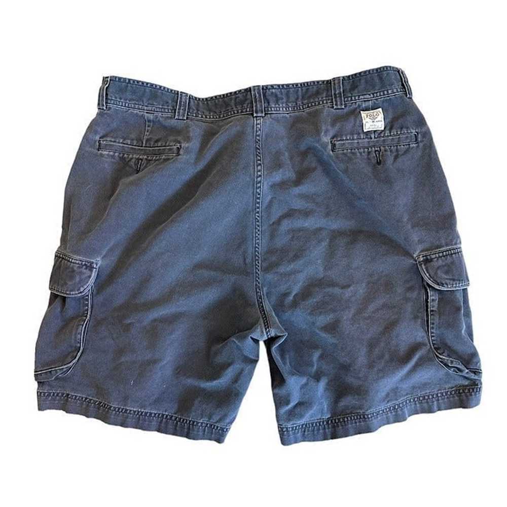 Vintage Polo Ralph Lauren Cotton Cargo Shorts Nav… - image 2