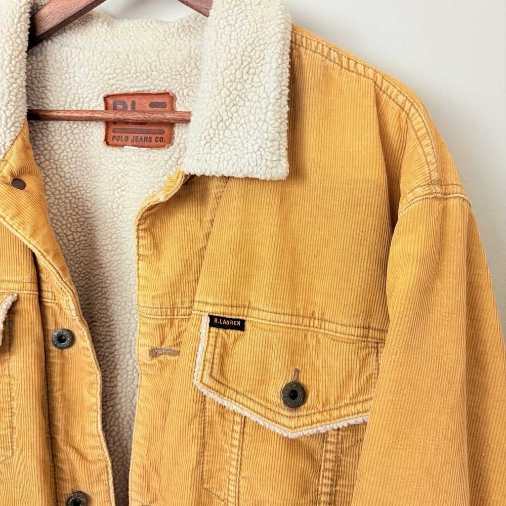 VTG Polo Ralph Lauren Corduroy Sherpa Mens Size L… - image 2
