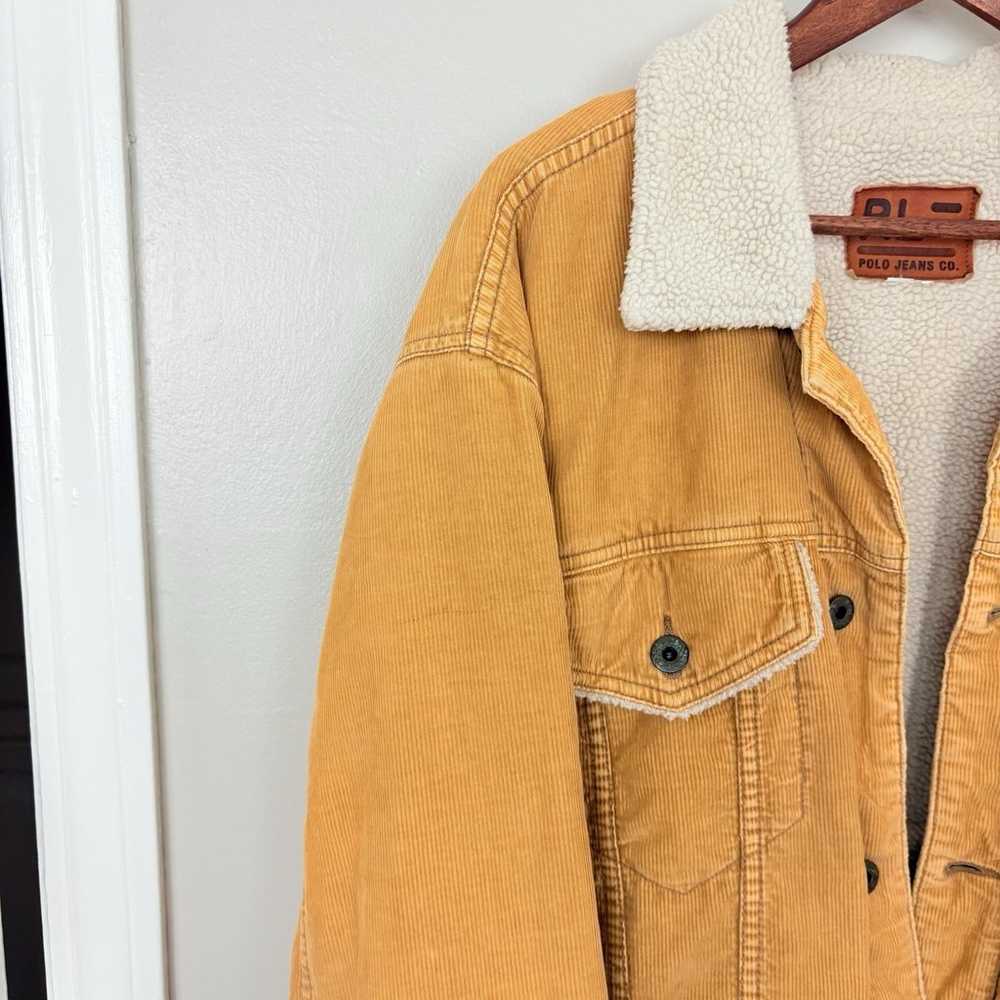 VTG Polo Ralph Lauren Corduroy Sherpa Mens Size L… - image 3