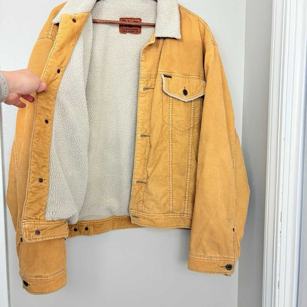 VTG Polo Ralph Lauren Corduroy Sherpa Mens Size L… - image 6