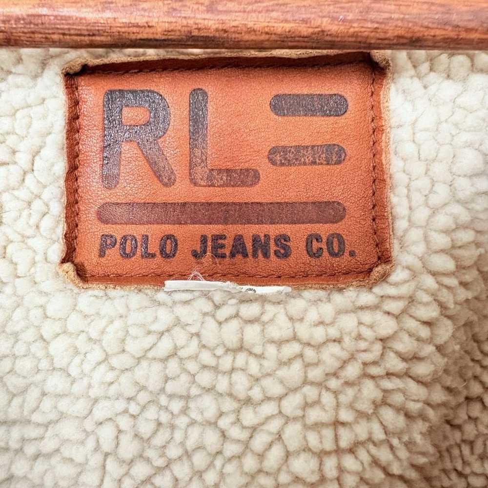 VTG Polo Ralph Lauren Corduroy Sherpa Mens Size L… - image 8