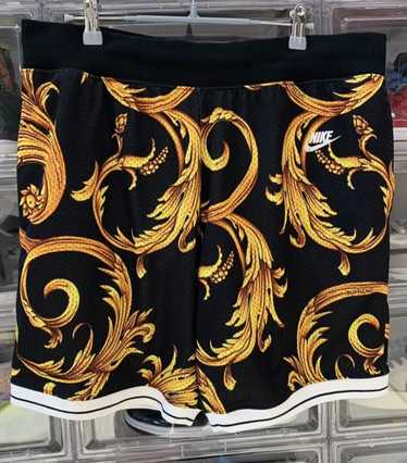 SS14 Supreme / Nike Basketball Shorts Black/Gold 'Versace