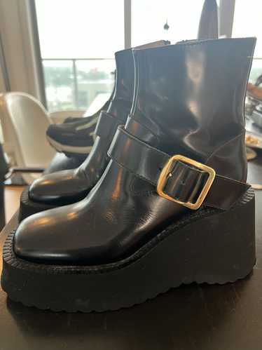 MM6 Maison Martin Margiela hidden Wedge ankle boot black