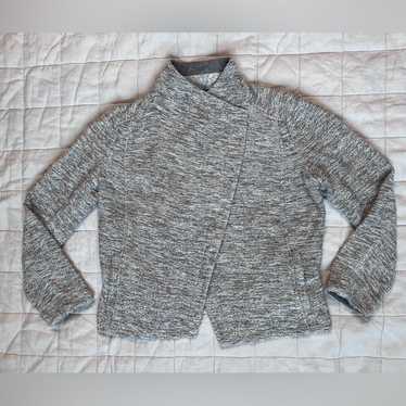 Vince Marled Grey Open Front Cardigan Lagenlook Bo