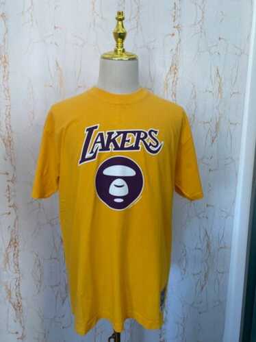 AAPE BAPE LA Lakers Mitchell & Ness NBA Shirt L Large