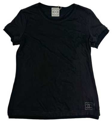 CHANEL Sport Vintage 01P CC Mark Logo T-shirt #36 Top Gray