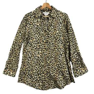 Foxcroft Nyc Womens Leopard Print Wrinkle-Free But