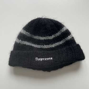 Supreme Brushed Stripe Beanie Black - FW24 - US