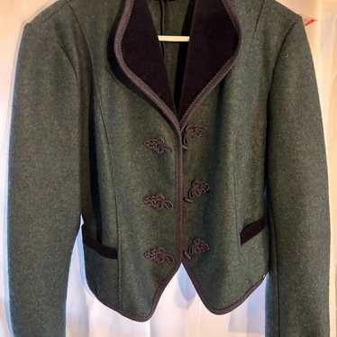 【GIESSWEIN】チロリアン wool jacket オーストリア製 GIESSWEIN ノーカラー チロリアン ウール×モヘヤ