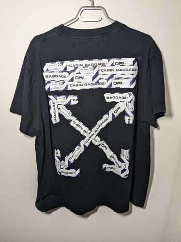 【美品】OFF-WHITE AIRPORT TAPE 空港テープ 長袖T Off-White Airport Tape Arrows White Long Sleeve T Shirt
