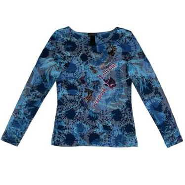 CUSTO BARCELONA Y2K Embroidered Long Sleeve Top (S) – Holy