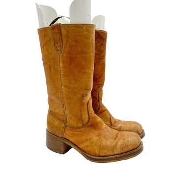 靴 60s-70s ACME \"made in usa\" western boots Vintage Acme Cowboy Boots in Original Box, Women's 6, Tan W
