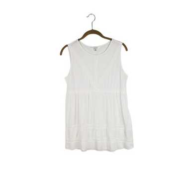 Sophie Max Babydoll Top White Rayon Lace Inset Lon