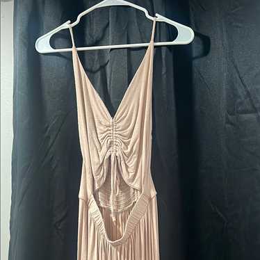 Elegant Cream Ruched Jumpsuit