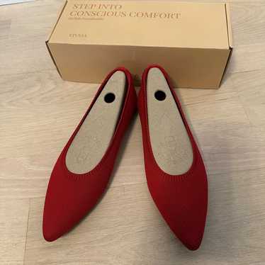 Nib Vivaia Ruby Red Pointed Toe Flats - image 1