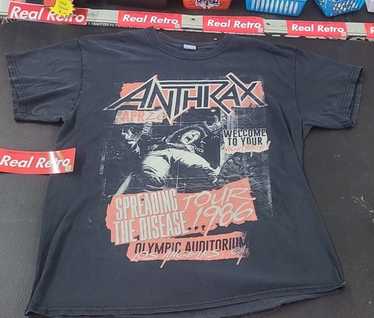 ANTHRAX サイン入り Tシャツ Vintage 80's Anthrax “ State of Euphoria 1988 Thrash Metal