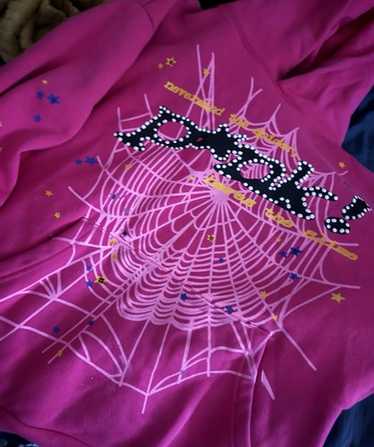 スケートボード Sp5der Spider worldwide set-perple Spider Worldwide - Authentic Sp5der Hoodie Purple (Medium