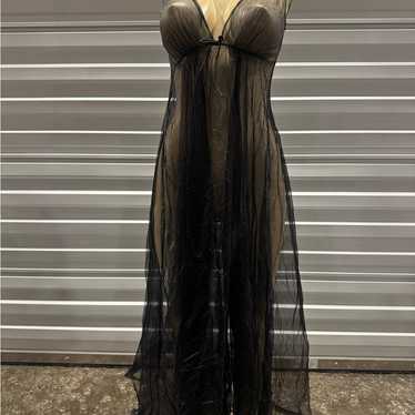 Elegant Black Sheer Nightgown - image 1