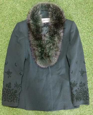 Beautiful Vintage Albert Nipon Faux Fur Beaded Gre