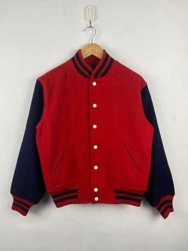 ジャケット・アウター Vintage VAN JAC wool stadium jacket L Vintage Van Jac Wool Mix Leather Sleeves Varsity Jacket | eBay