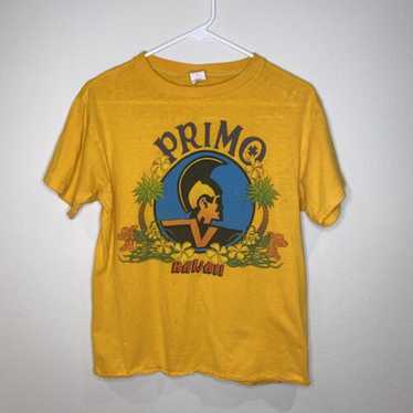 70s Primo Hawaiian Beer Bottle Logo Promo Roach t-shi… - Gem