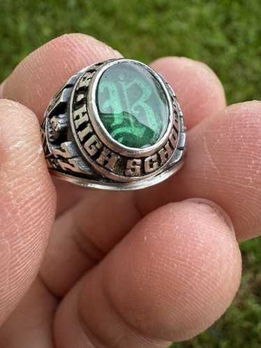 Jewelry1936 class ring sterling - Gem