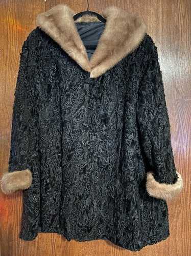 Persian Lamb & Mink Fur Coat - image 1